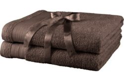 ColourMatch Pair of Bath Sheets - Cafe Mocha